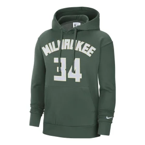 Nike x NBA Milwaukee Bucks Essential Pullover Fleece Hoodie 'Giannis Antetokounmpo 34' DB1184-323