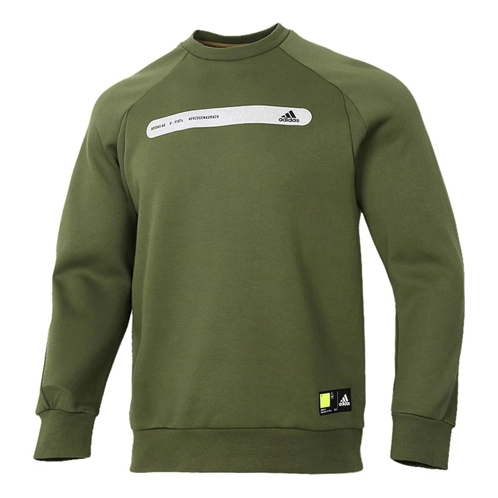 adidas Th Swt Dk Ref Casual Sports Round Neck Pullover Green GP0997