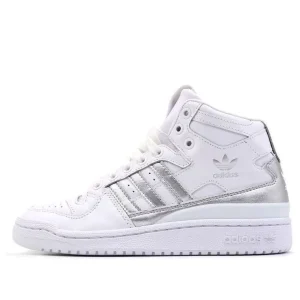 (WMNS) adidas originals Forum Mid 'Refined White/Metallic Silver' D98182
