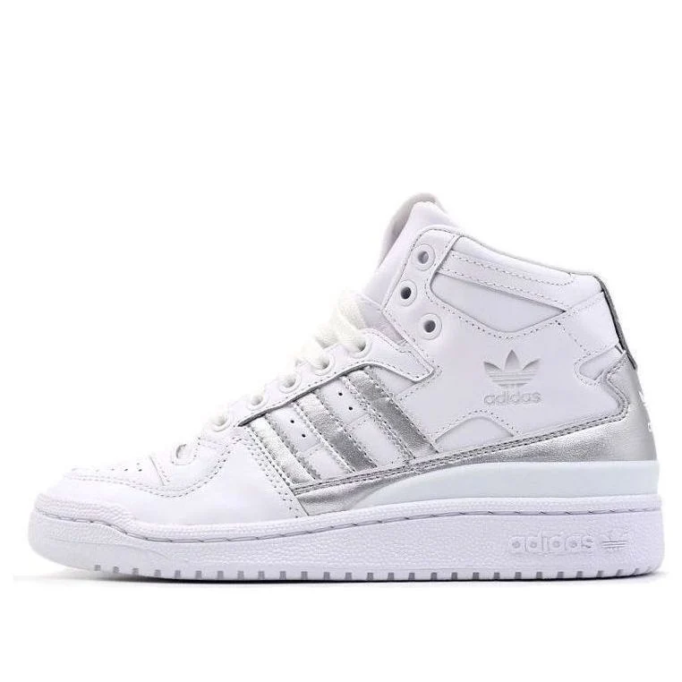 (WMNS) adidas originals Forum Mid 'Refined White/Metallic Silver' D98182