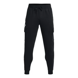 Under Armour Rival Fleece Cargo Joggers 'Black White' 1382134-001