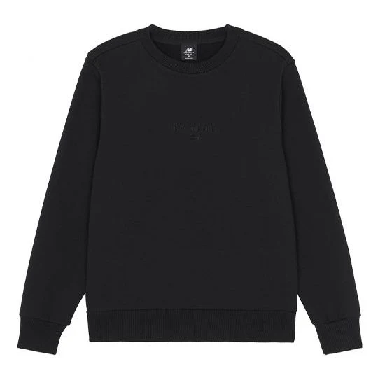 New Balance Solid Color Round Neck Sports Pullover Black AMT21555-BK