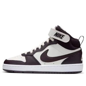 (GS) Nike Court Borough Mid 2 'White Burgundy' CD7782-126
