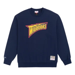Mitchell & Ness x NBA Golden State Warriors Sweatshirt 'Navy Yellow' MNJYFWHD23092003-NAVY