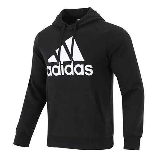 Men's adidas Bl Fl Hd Large Logo Kangaroo Pouch Black GK9220