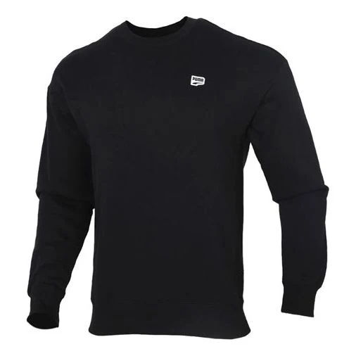 PUMA Downtown Crew Casual Round Neck Pullover Black 599173-01