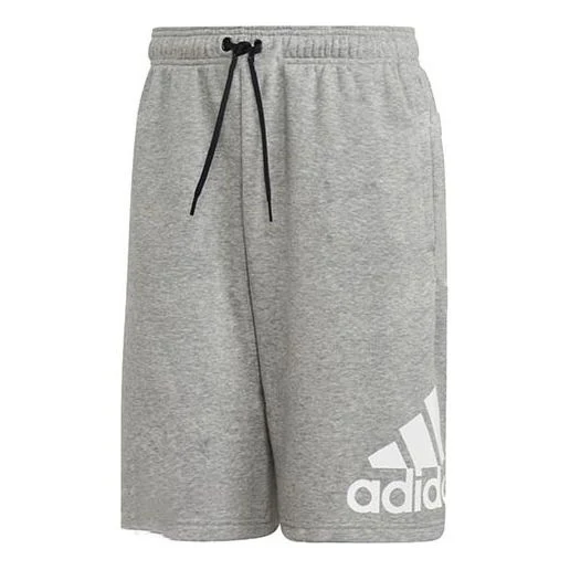 adidas M Mh Bos Short Ft Logo Printing Sports Drawstring Shorts Gray EB5260