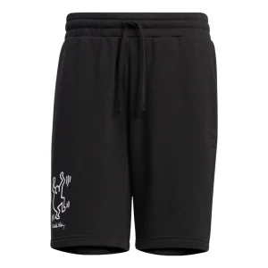 Men's adidas neo x . Crossover Cartoon Stripe Athleisure Casual Sports Shorts Black HD7259