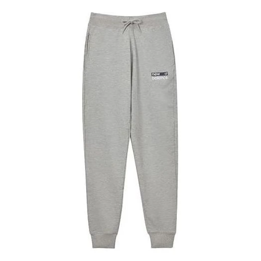 New Balance Logo Print Sweatpants Asia Sizing 'Grey Black' MP03905-AG
