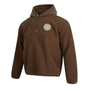 Air Jordan Year Of The Rabbit CNY Series Polar Fleece Drawstring Hoodie Men's Light Brown FB1451-274