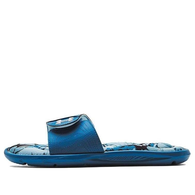 (WMNS) Under Armour Ignite 6 Graphic Footbed Slide 'Cruise Blue' 3023767-401