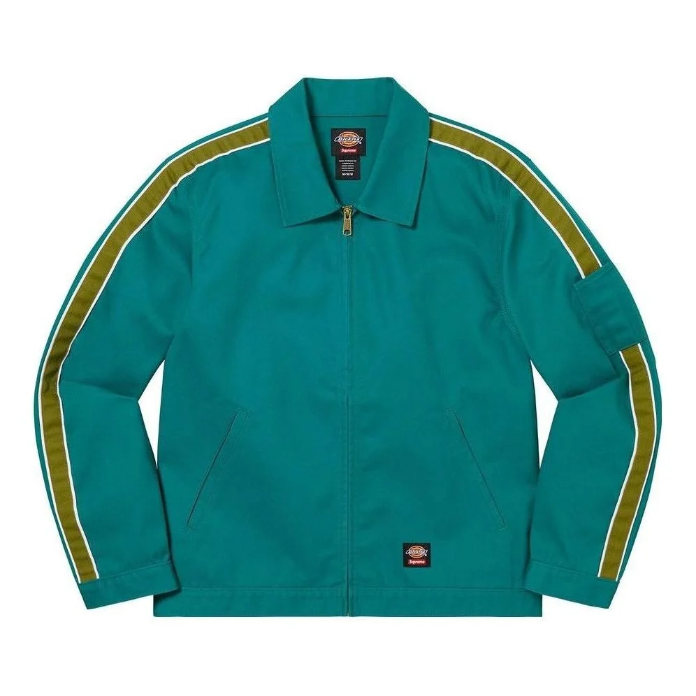 Supreme x Dickies Stripe Eisenhower Jacket 'Green Yellow' SUP-SS22-350