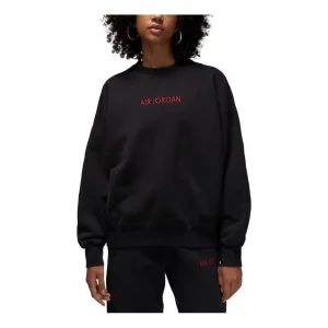(WMNS) Air Jordan Worldmark Crewneck Sweatshirt 'Black' DV6470-010