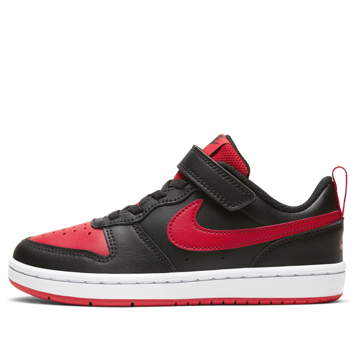 (PS) Nike Court Borough Low 2Velcro 'Bred' BQ5451-007