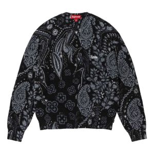 Supreme Printed Paisley Sweater 'Black White' SUP-SS24-237