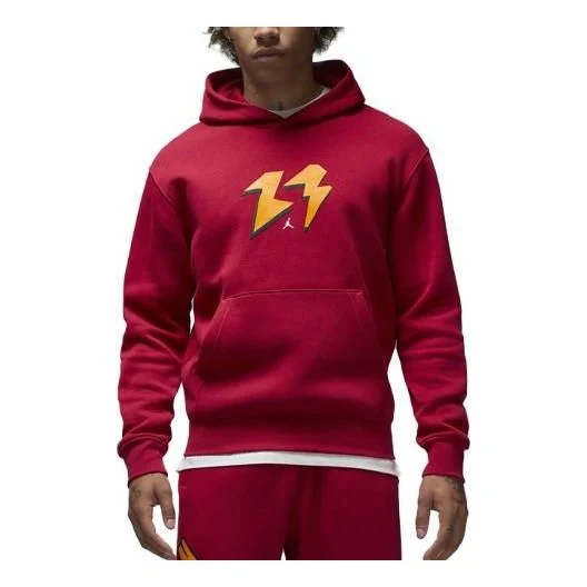 Air Jordan Flight MVP Fleece Pullover Hoodie 'Red' FB7021-619