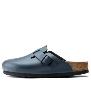 Birkenstock Boston Soft Leather Mules 'Blue' 60151