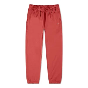 Men's Nike Solid Color Fleece Lined Bundle Feet Casual Sports Pants/Trousers/Joggers Red CW5460-661