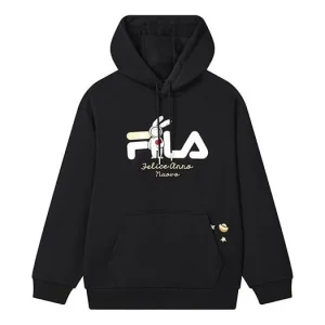FILA Logo Hoodie 'Black White' F11U319205F-BK