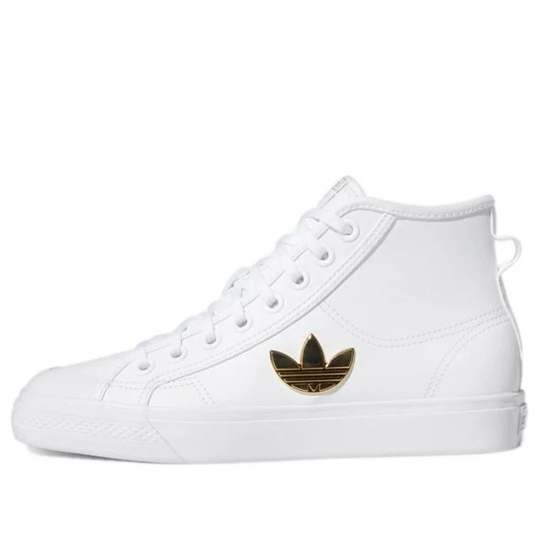 (WMNS) adidas Nizza Trefoil Hi 'Cloud White Gold Metallic' H01134