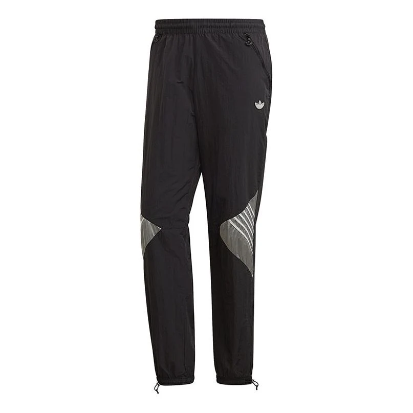 adidas originals Tolima-02 Trackp Reflective Logo Casual Training Sports Long Pants Black GD5804