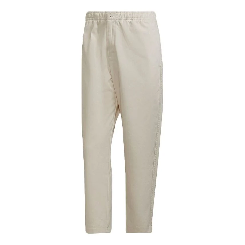 Men's adidas originals C Twill Pant Casual Breathable Sports Running Long Pants/Trousers Creamy White HG4867