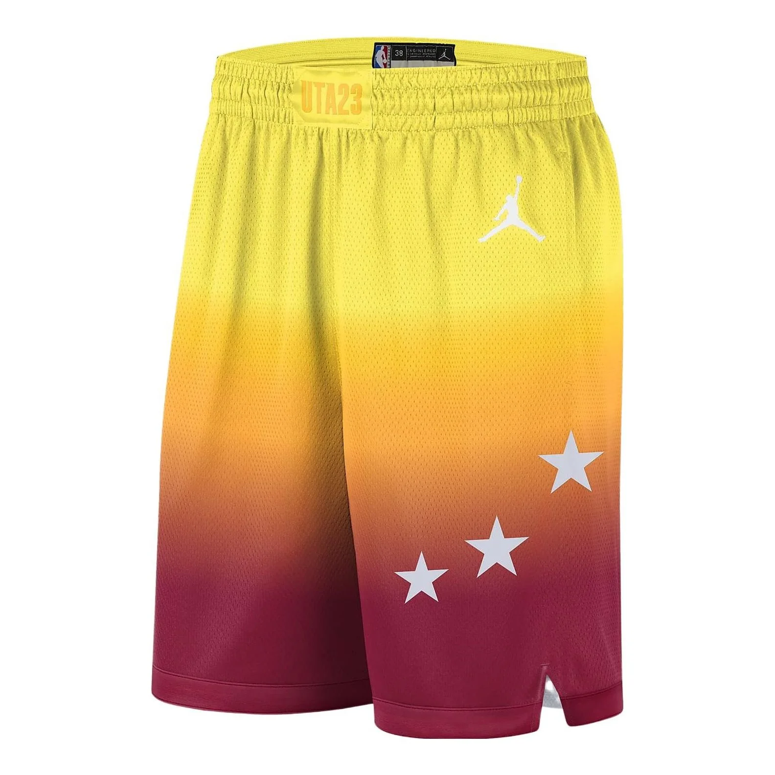 Air Jordan x NBA Dri-FIT 2023 All-Star Edition Shorts 'Yellow Orange Red' DX6335-600