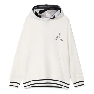 Air Jordan Jumpman Fleece Hoodie 'White Black' FD7403-133