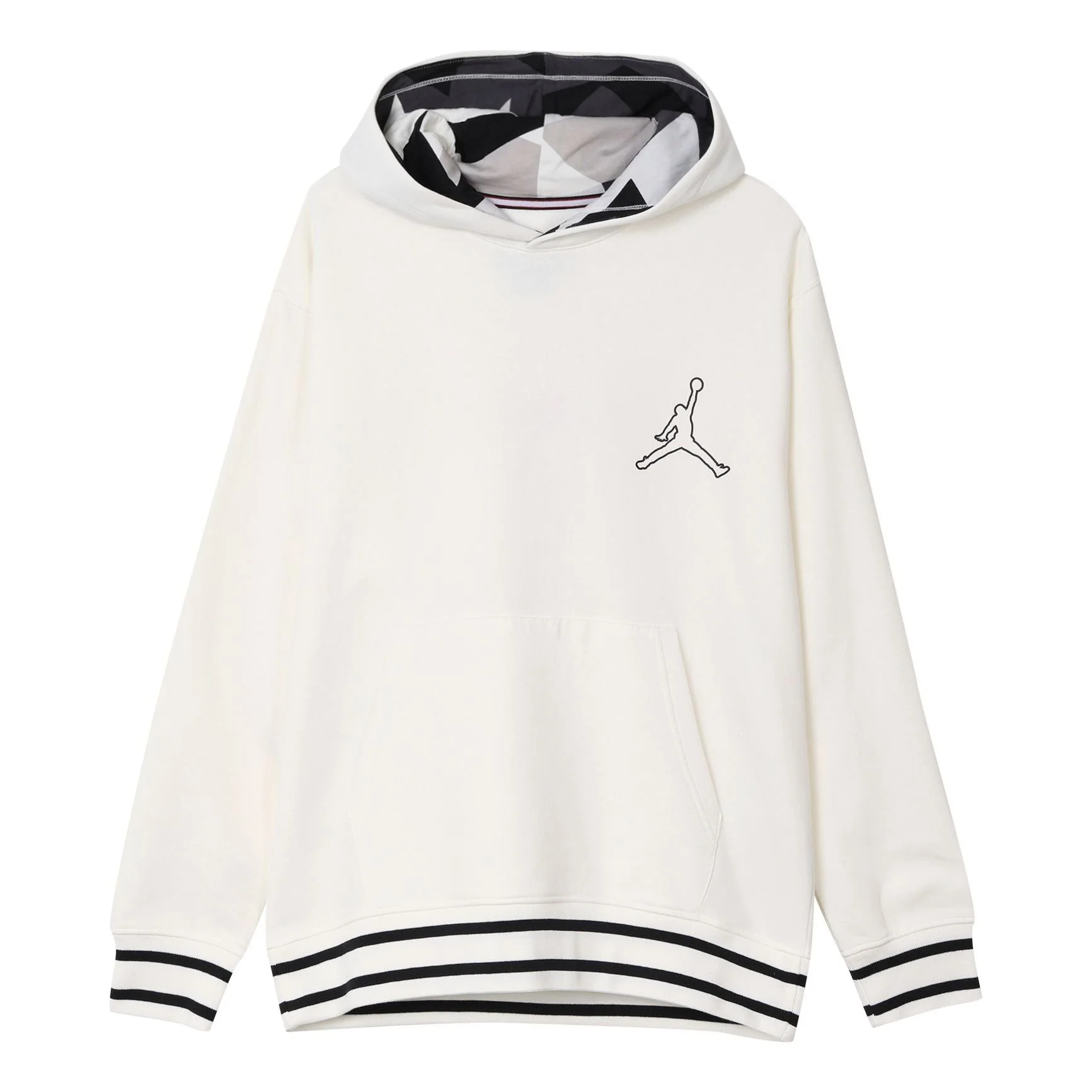 Air Jordan Jumpman Fleece Hoodie 'White Black' FD7403-133