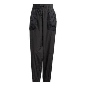 (WMNS) adidas Woven Pants 'Black' HA3630