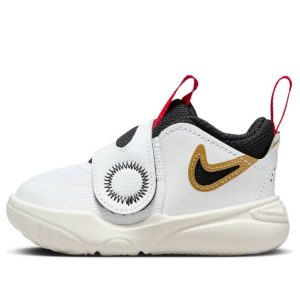 (TD) Nike Team Hustle D 11 'White Metallic Gold University Red Black' DV8995-104
