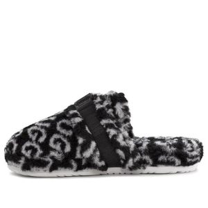 UGG Super Fluff Slipper 'Black White' 1120900-BWHT