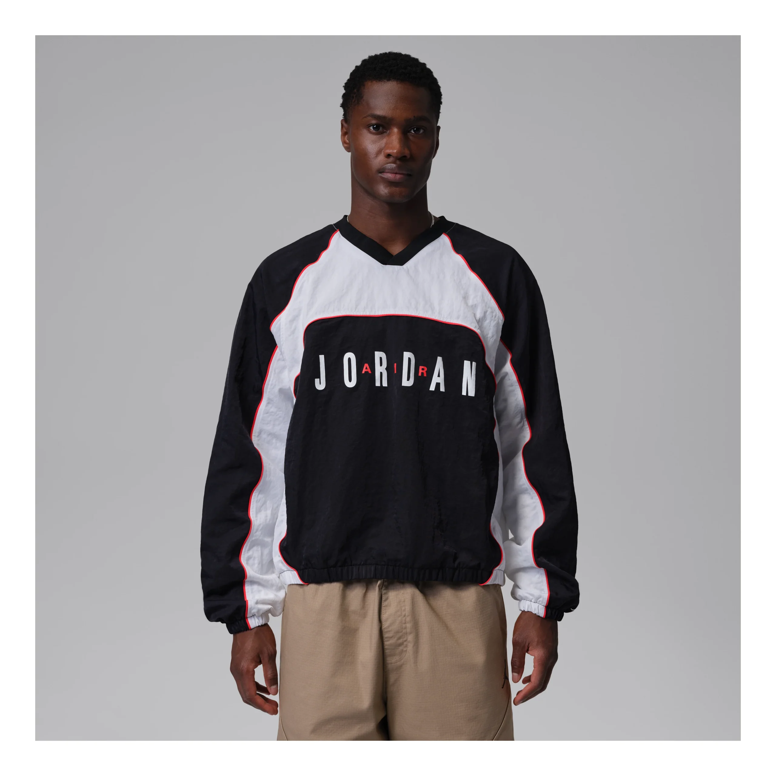 Air Jordan Flight Long-Sleeve Warm-Up Top 'Black White' IF1835-010