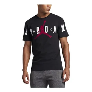 Air Jordan Stretch Jumpman T-Shirt 'Black Gym Red' BQ5093-010