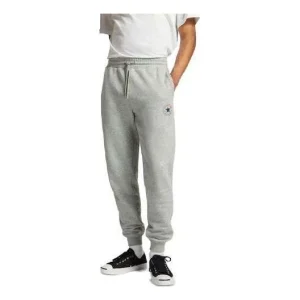 Converse Go-To Chuck Taylor All Star Patch Standard-Fit Fleece Sweatpants Asia Sizing 'Grey' 10025420-A03