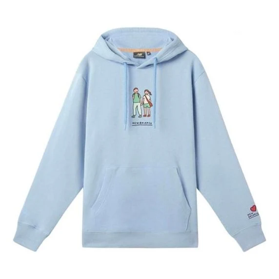 New Balance x ZPZ Graphic Print Hoodie Asia Sizing 'Sky Blue' NCA4701-3BL