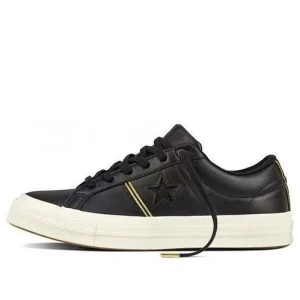 Converse One Star OX Shoes 'Black/White' Leather 159701C