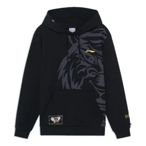 Li-Ning Badminton Series Loose Pullover Hoodie 'Black' AWDS529-2