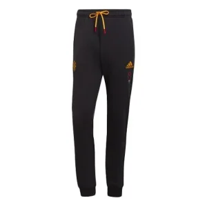 adidas Mufc Cny Pnt limited Embroidered Manchester United Soccer/Football Bundle Feet Sports Pants Black H63997