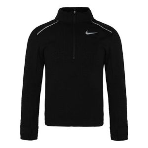 Men's Nike Dri-Fit Running Training Fleece Lined Sports Long Sleeves Black T-Shirt BV4714-010