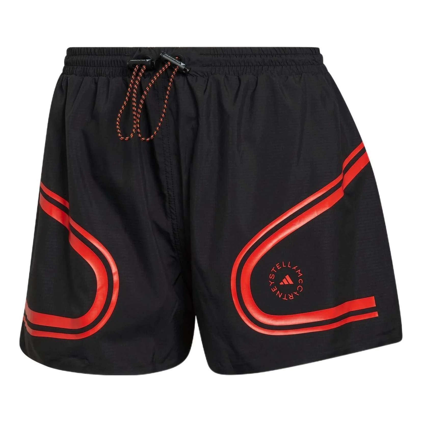 (WMNS) adidas by Stella McCartney TruePace Running Shorts Asia Sizing 'Black Red' HD9118