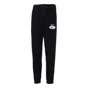 Men's Nike Logo Embroidered Training Bundle Feet Sports Pants/Trousers/Joggers Autumn Black DM5472-010