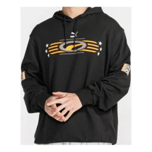 PUMA Creative Pattern Casual Sports hooded Long Sleeves Black 579519-01