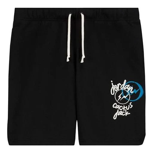 Air Jordan x Travis Scott x Fragment Sports Shorts 'Black White' DJ0618-010