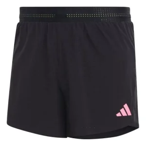 adidas Adizero Running Split Shorts Logo 'Black Pink' IK4348