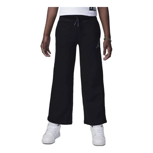 (GS) Air Jordan Icon Play Open Pants 'Black' 45C392-GAY