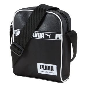 PUMA Campus Portable Shoulder Bag 'Black White' 077432-01