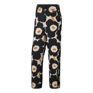 (WMNS) adidas MARIMEKKO Floral Print Straight-Leg Casual Pants Asia Sizing 'Black Beige' H57322