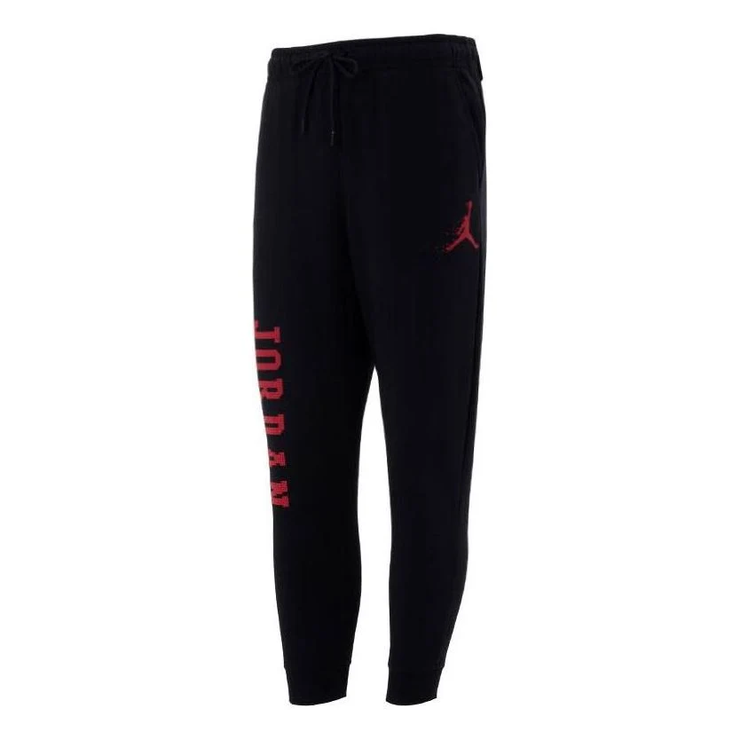 Air Jordan Essentials Holiday Sweatpants 'Black Red' FD7468-010