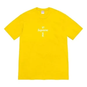 Supreme Week 17 Cross Box Logo Tee LogoT SUP-FW20-371-YEL